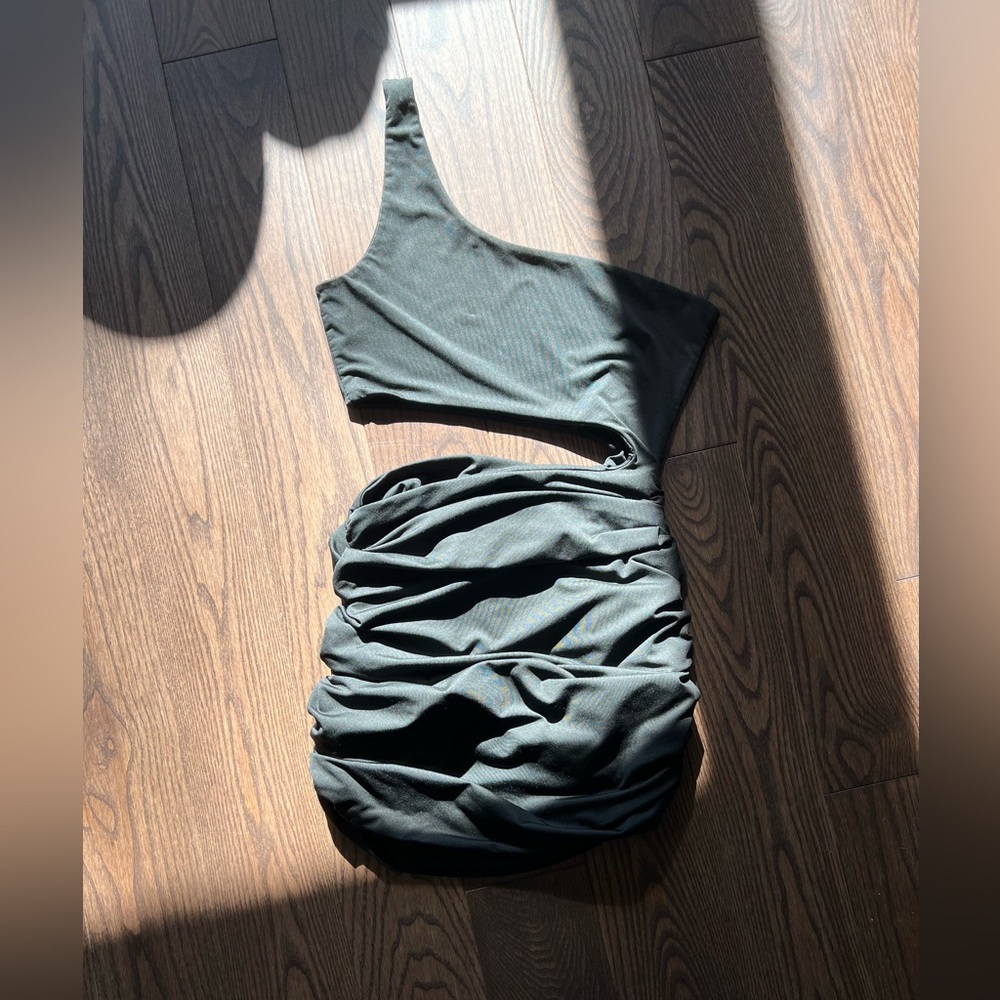 Cutout Rutched Mini Dress